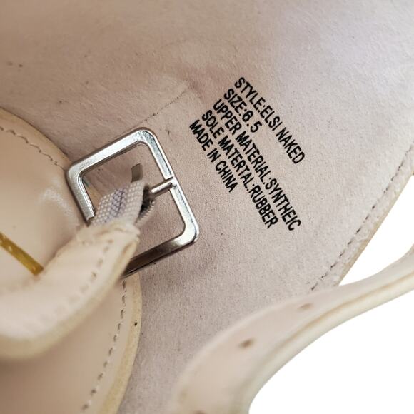 Lulu's | Elsi Naked Biege Nude Strappy Stiletto Heel Sandals - unworn - Picture 5 of 6